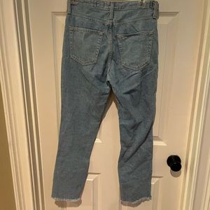AG two-tone paneled jeans